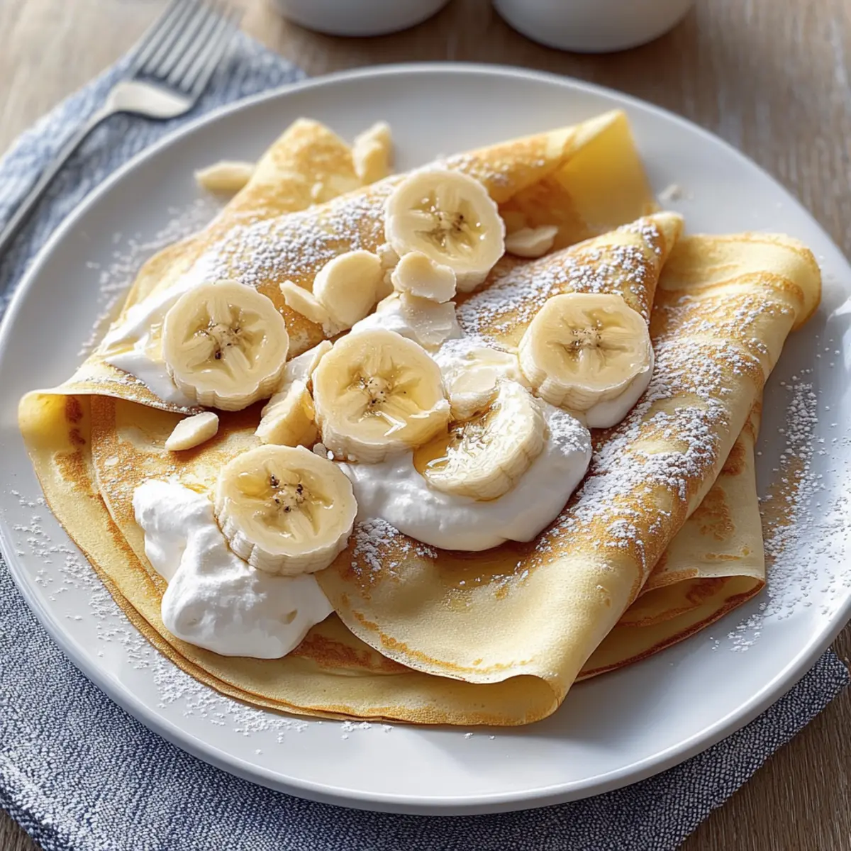 Creamy Banana Crepes