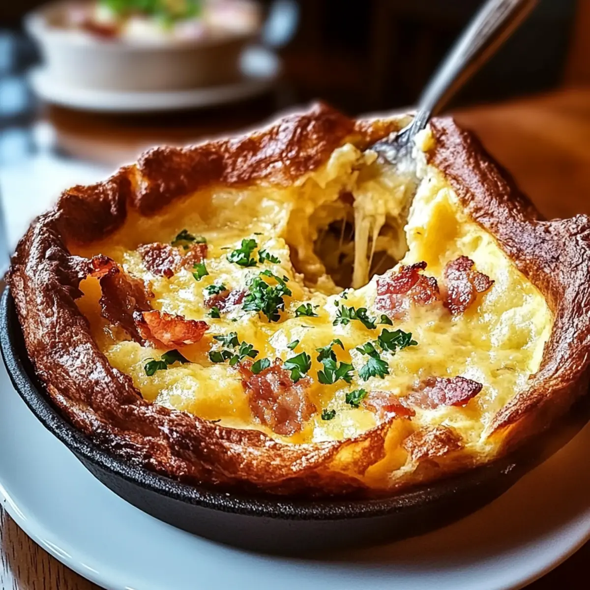 Savory Cheddar & Bacon Dutch Baby