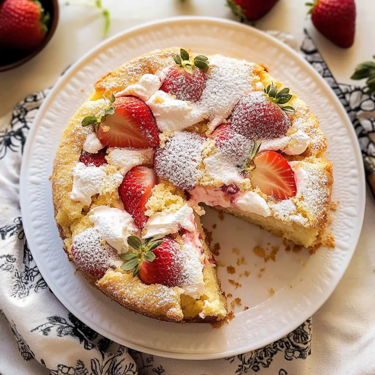 French Strawberry Cake