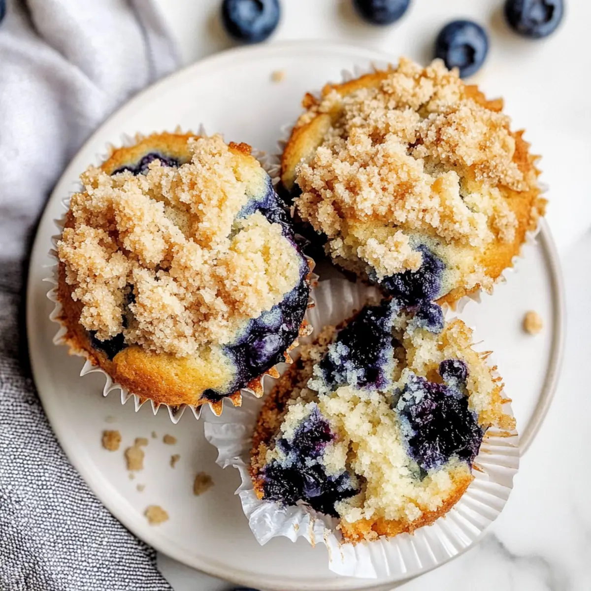 Bakery Style Blueberry Muffins