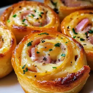 Easter Ham and Cheddar Pinwheels