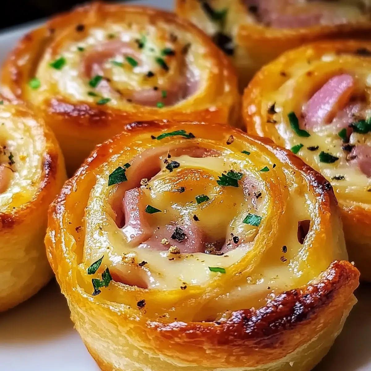 Easter Ham and Cheddar Pinwheels