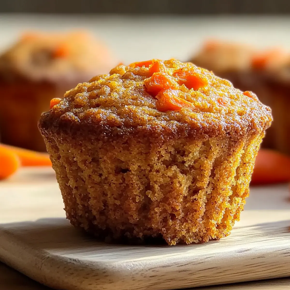 Flourless Spiced Carrot Greek Yogurt Muffin