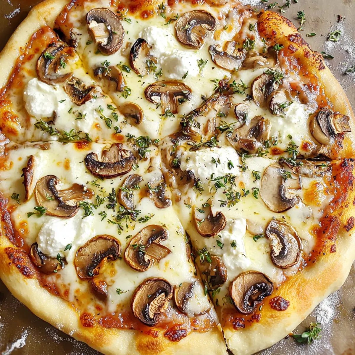White Mushroom Pizza