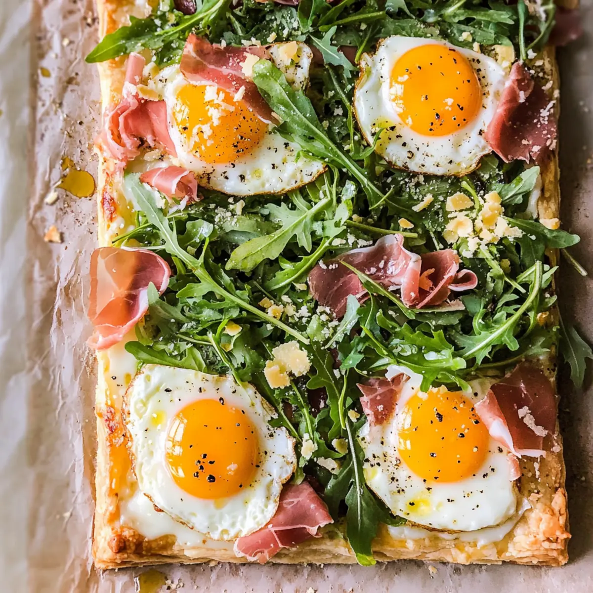 Baked Prosciutto and Egg Breakfast Tart