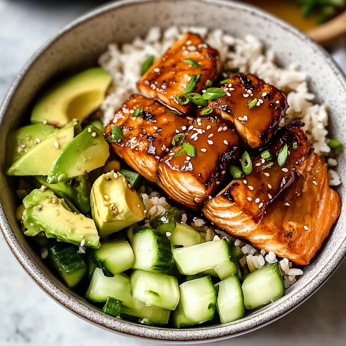 Honey Glazed Salmon Bowl