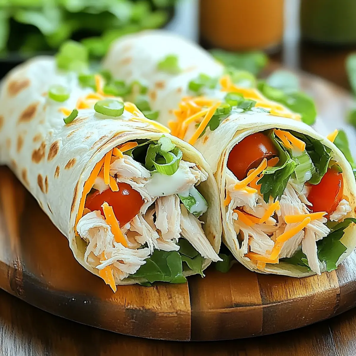 Easy Chicken Ranch Wraps