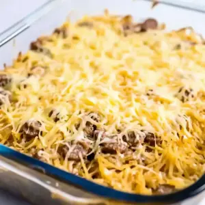 Overnight Cheesy Sausage and Hashbrown Breakfast Casserole