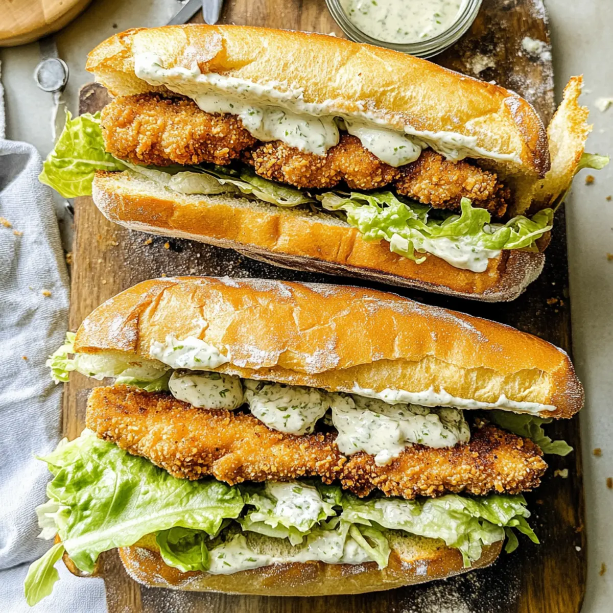Chicken Caesar Sandwiches