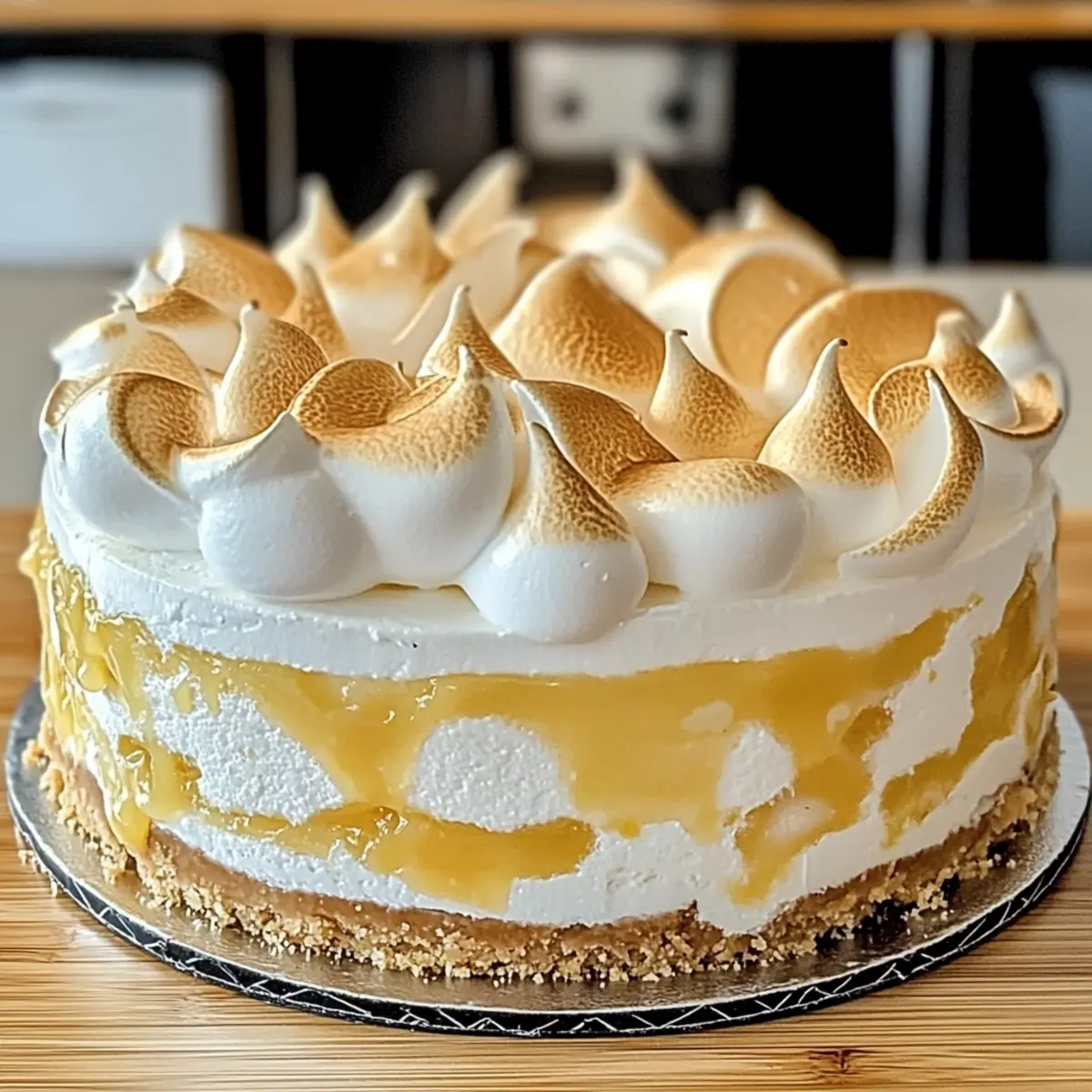Triple Lemon Meringue Cheesecake