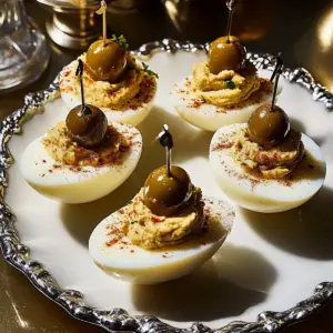 Dirty Martini Deviled Eggs