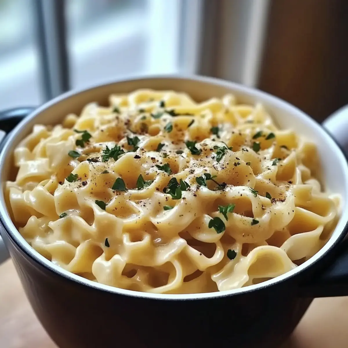 Mom’s Creamy Cafeteria Noodles