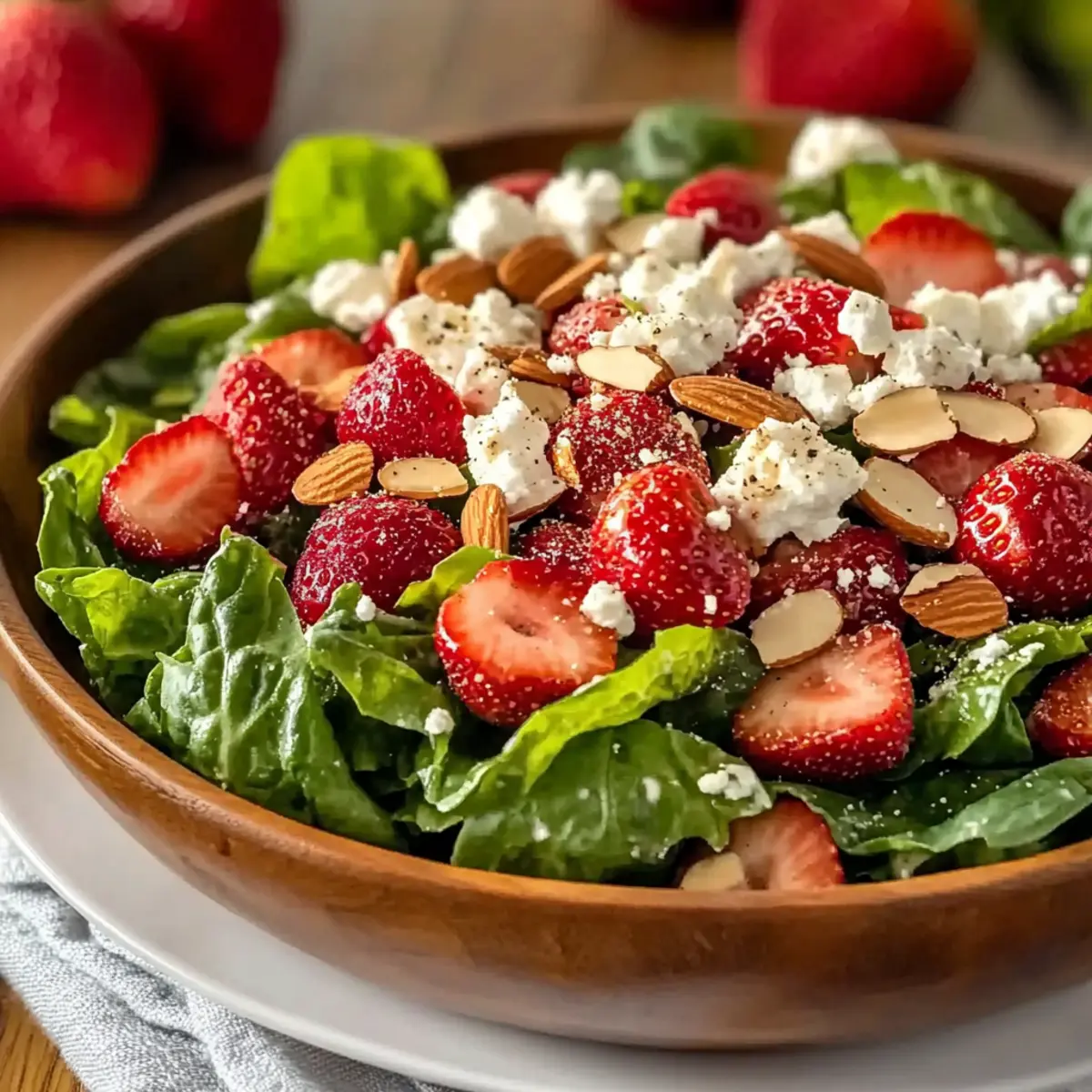 Simple Strawberry Romaine Feta Salad