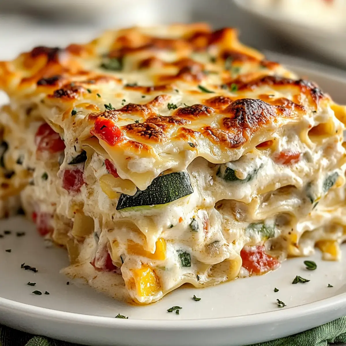 Loaded Veggie White Lasagna
