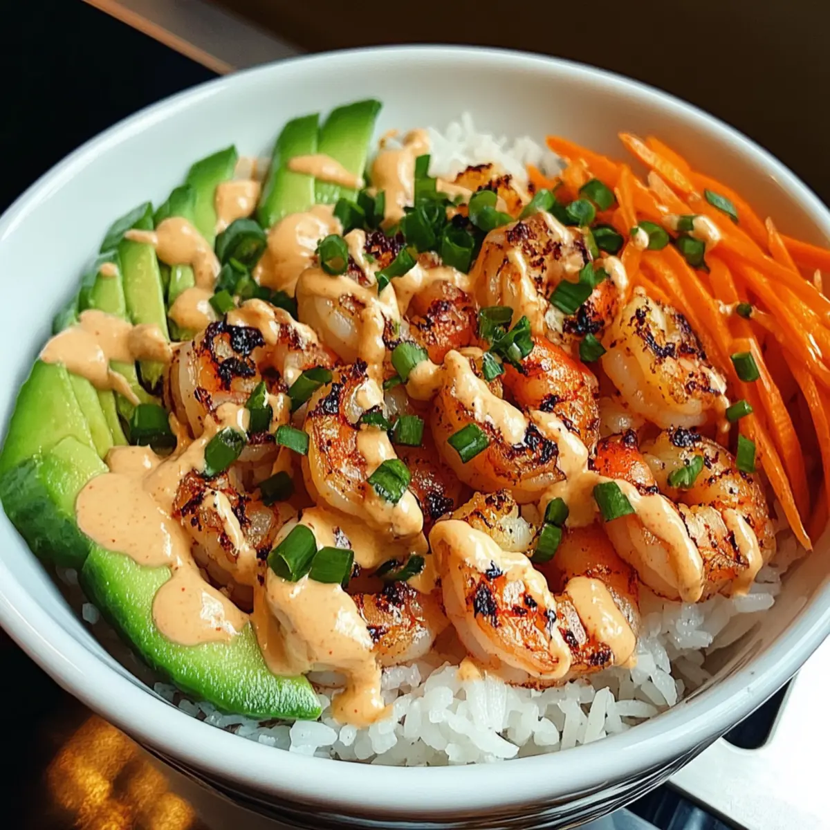 Shrimp Rice Bowls with Spicy Mayo