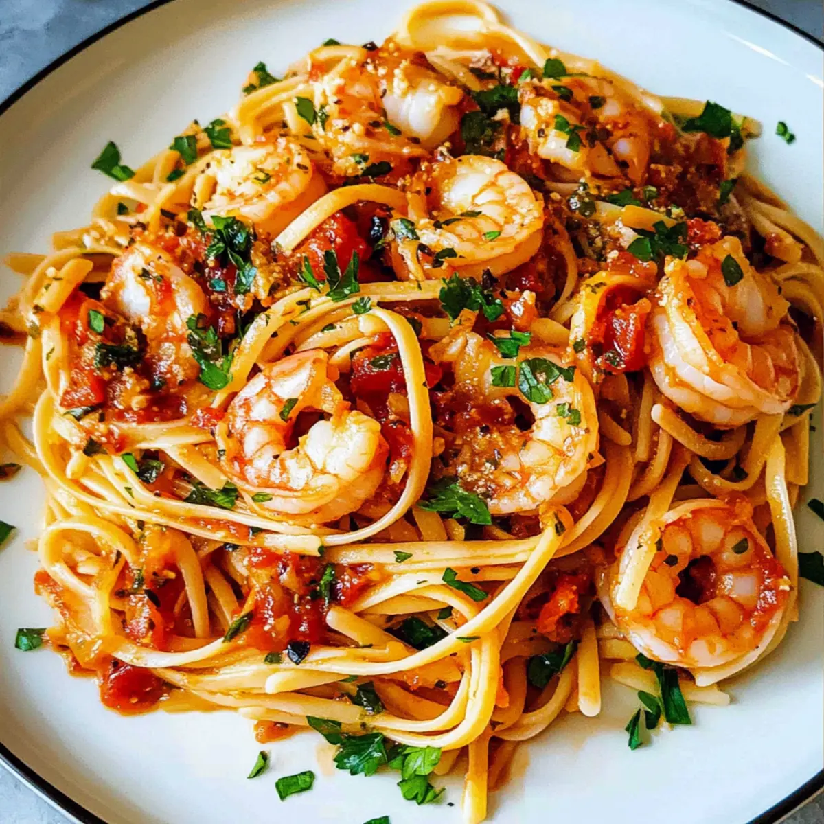 Chilli Garlic Prawn Pasta