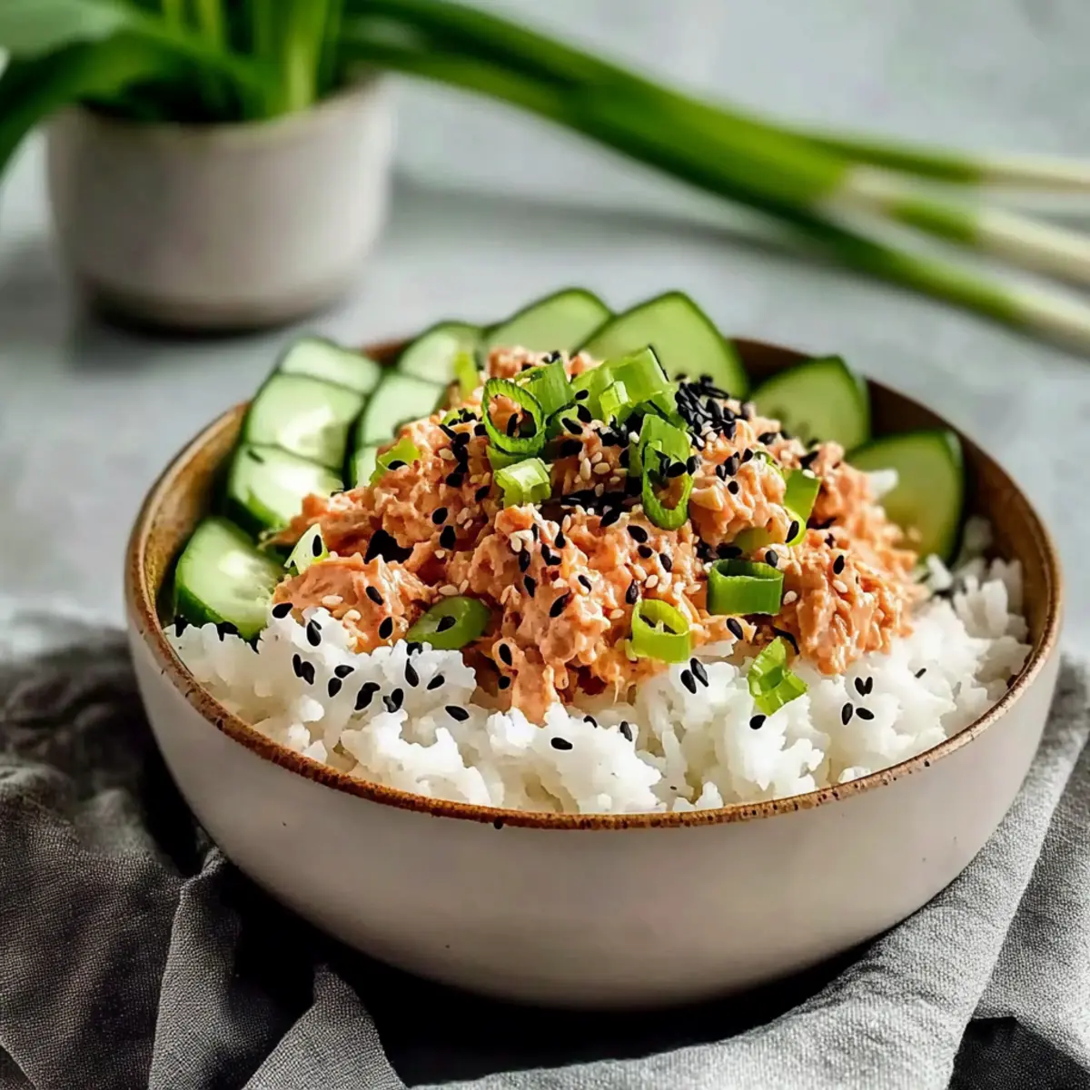 Homemade Spicy Tuna Rice Bowl
