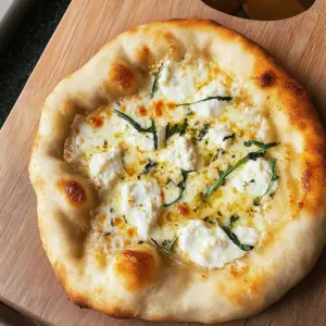 Crispy White Pizza with Ricotta and Asiago