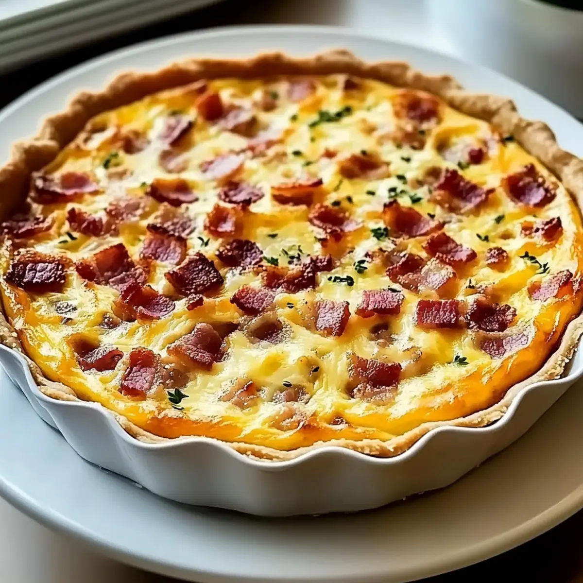 Bacon and Cheese Crustless Quiche