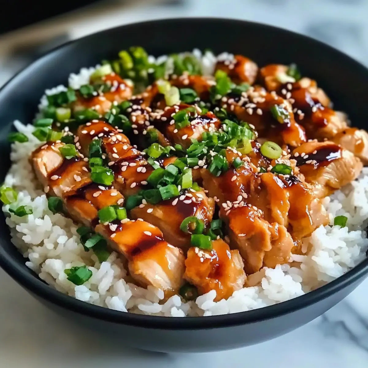 Delicious Sticky Chicken Rice Bowls