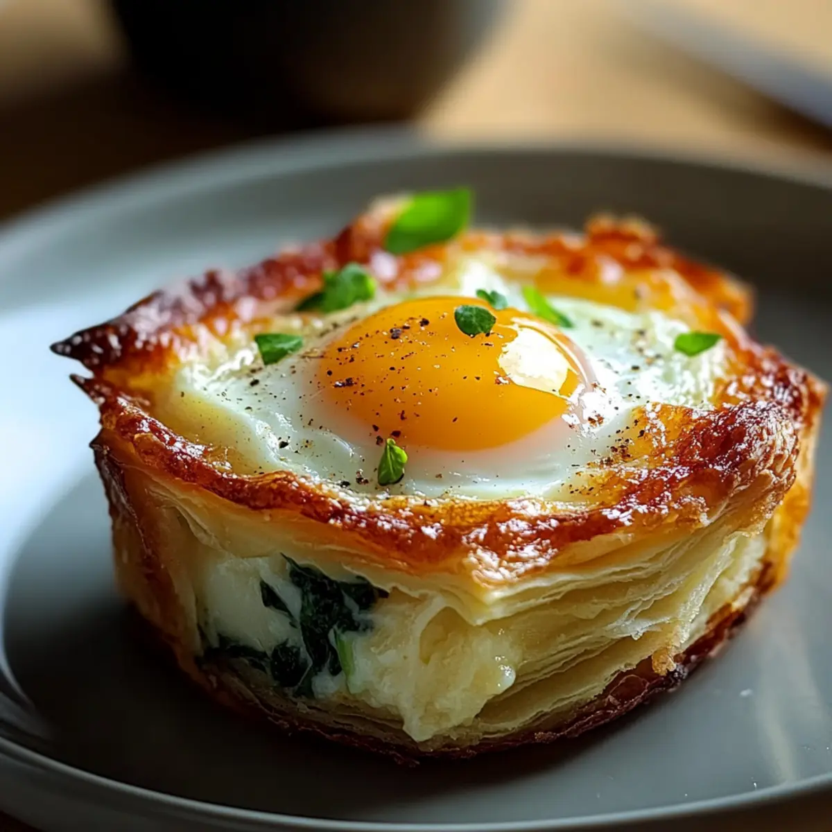 Baked Eggs Napoleon