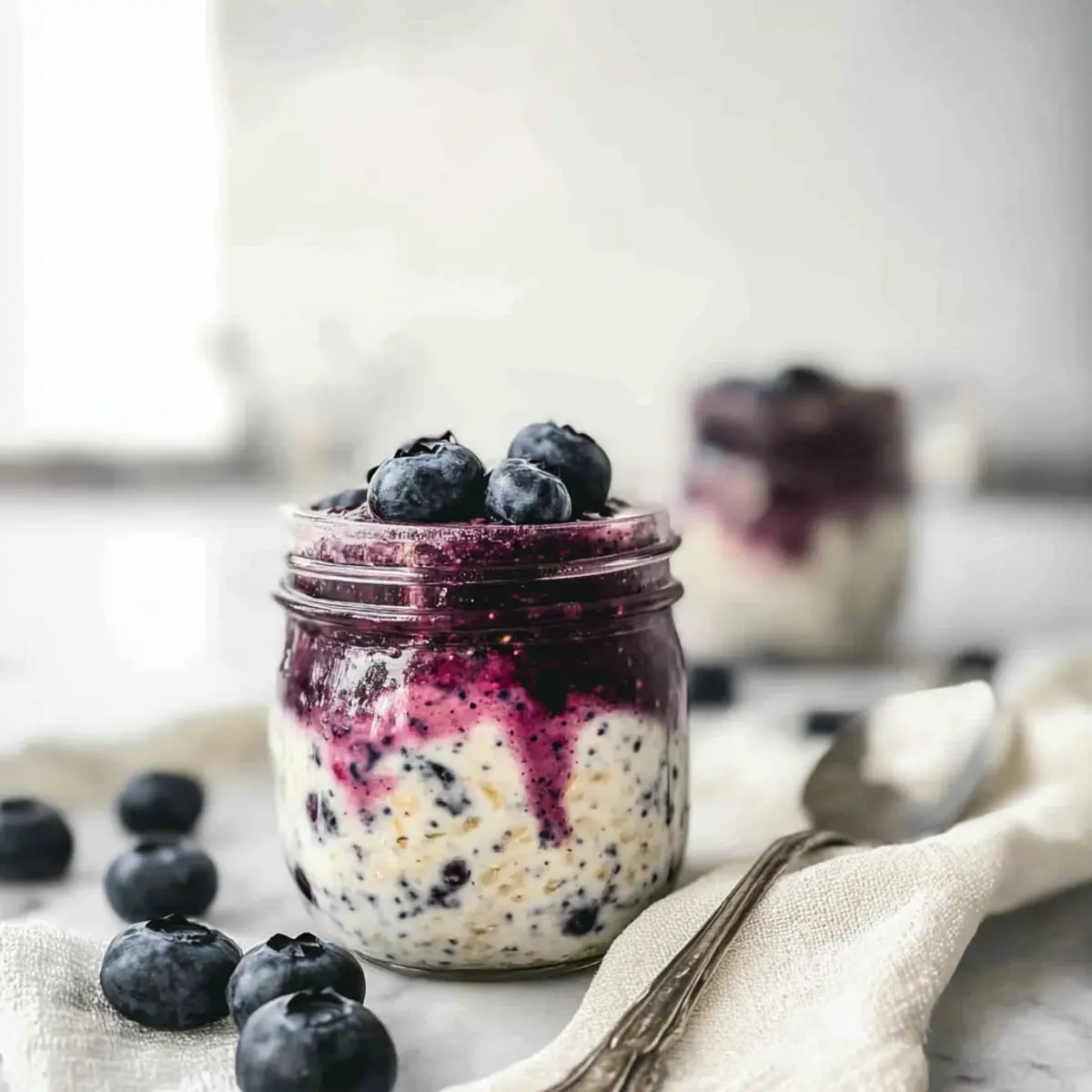 Blueberry Cheesecake Overnight Oats
