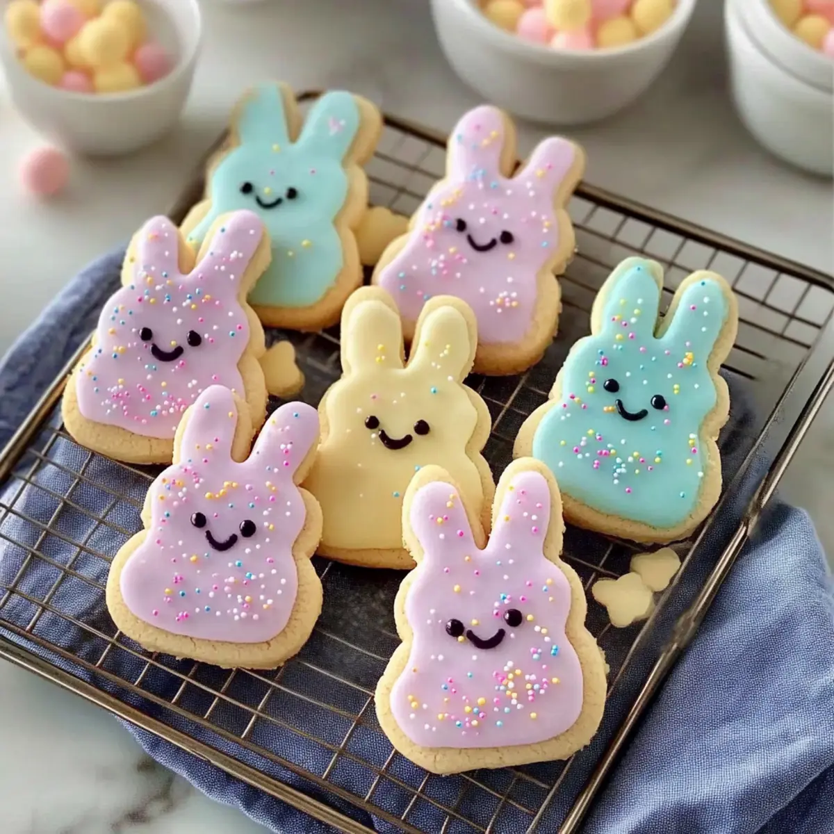 Soft Buttercream Bunny Cookies