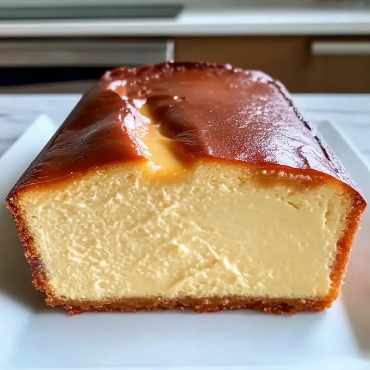 Loaf Pan Basque Cheesecake