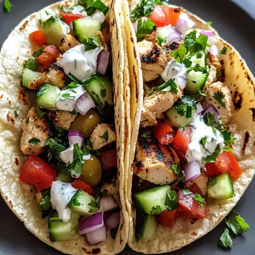 Mediterranean Chicken Tacos