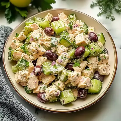 High Protein Mediterranean Chicken Salad