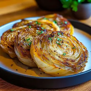 Oven Roasted Garlic Cabbage Steaks