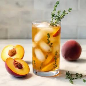 Peach Thyme Iced Tea