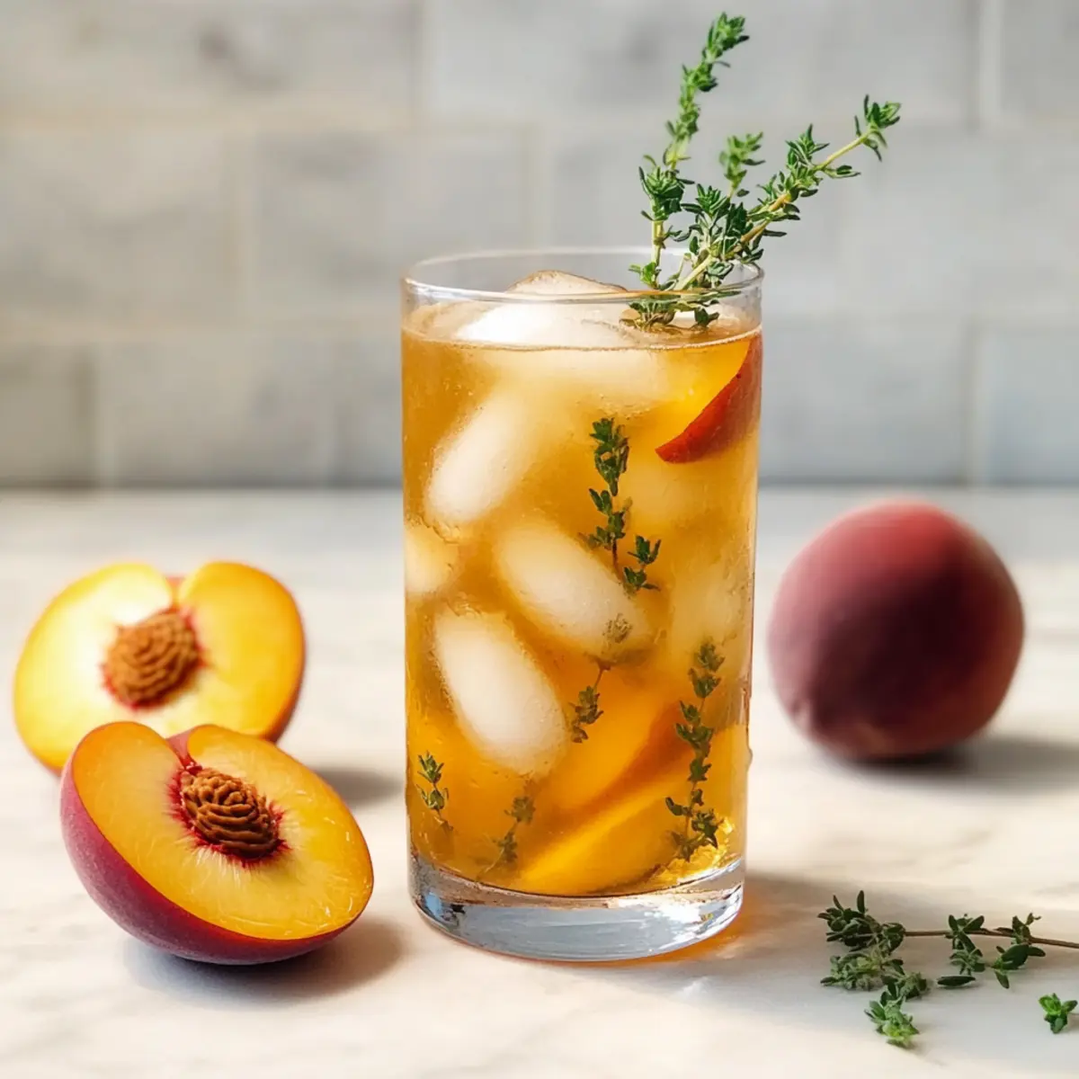 Peach Thyme Iced Tea
