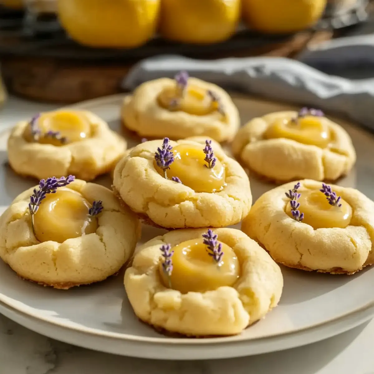Lemon Lavender Thumbprint Cookies