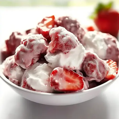 Frozen Strawberry Yogurt Clusters