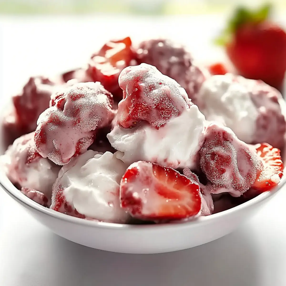 Frozen Strawberry Yogurt Clusters