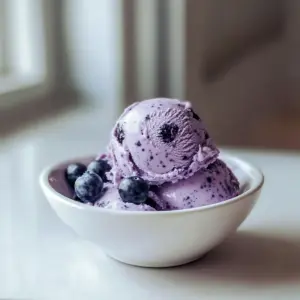 Blueberry Cottage Cheese Ice Cream