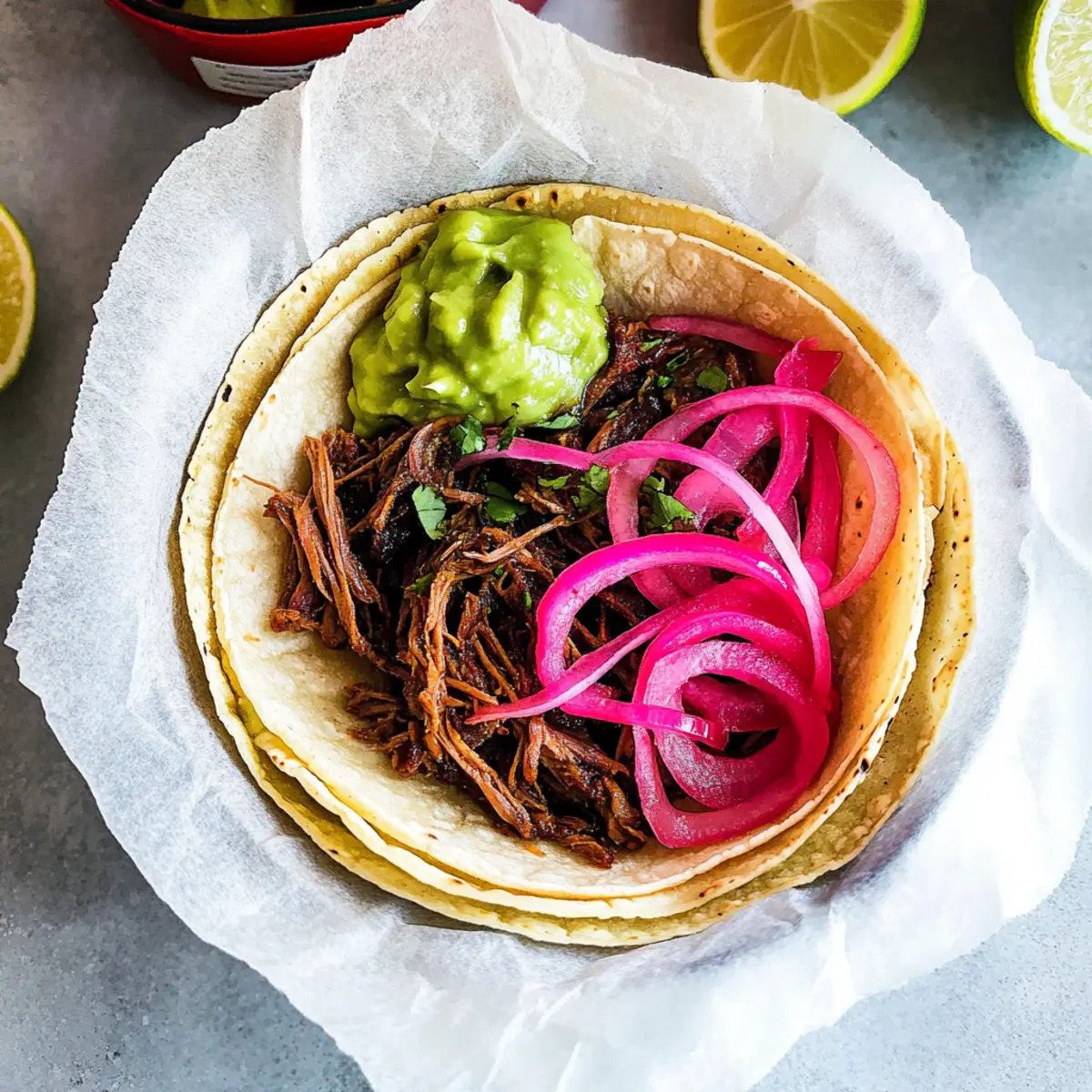 Honey Chipotle Shredded Beef Taco