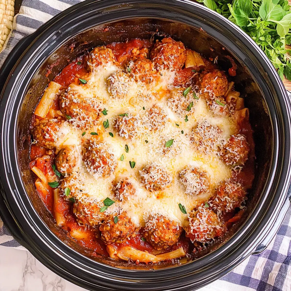 Slow Cooker Meatball Casserole