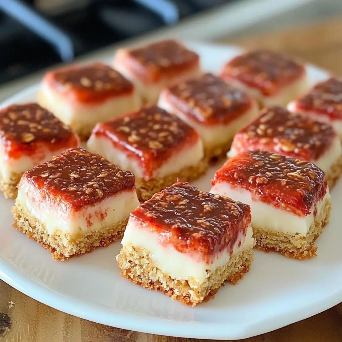 No-Bake Strawberry Cheesecake Bars