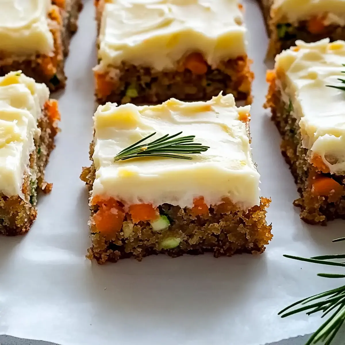 Spiced Ginger Carrot and Zucchini Bars