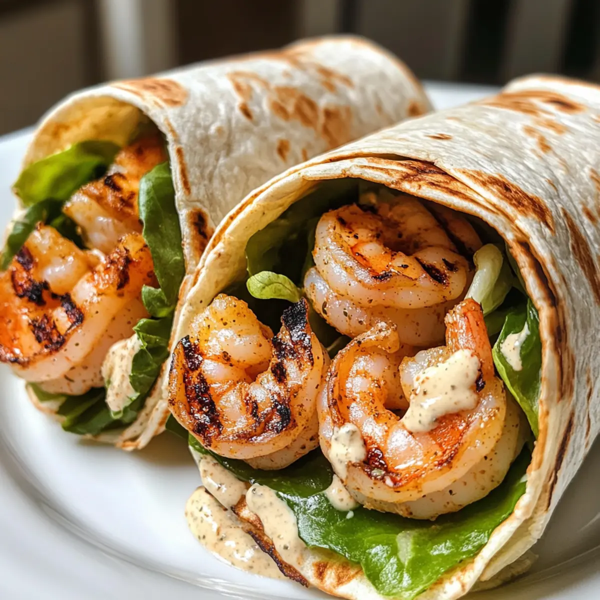 Grilled Shrimp Caesar Wraps