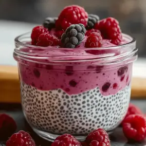 Raspberry Coconut Chia Pudding