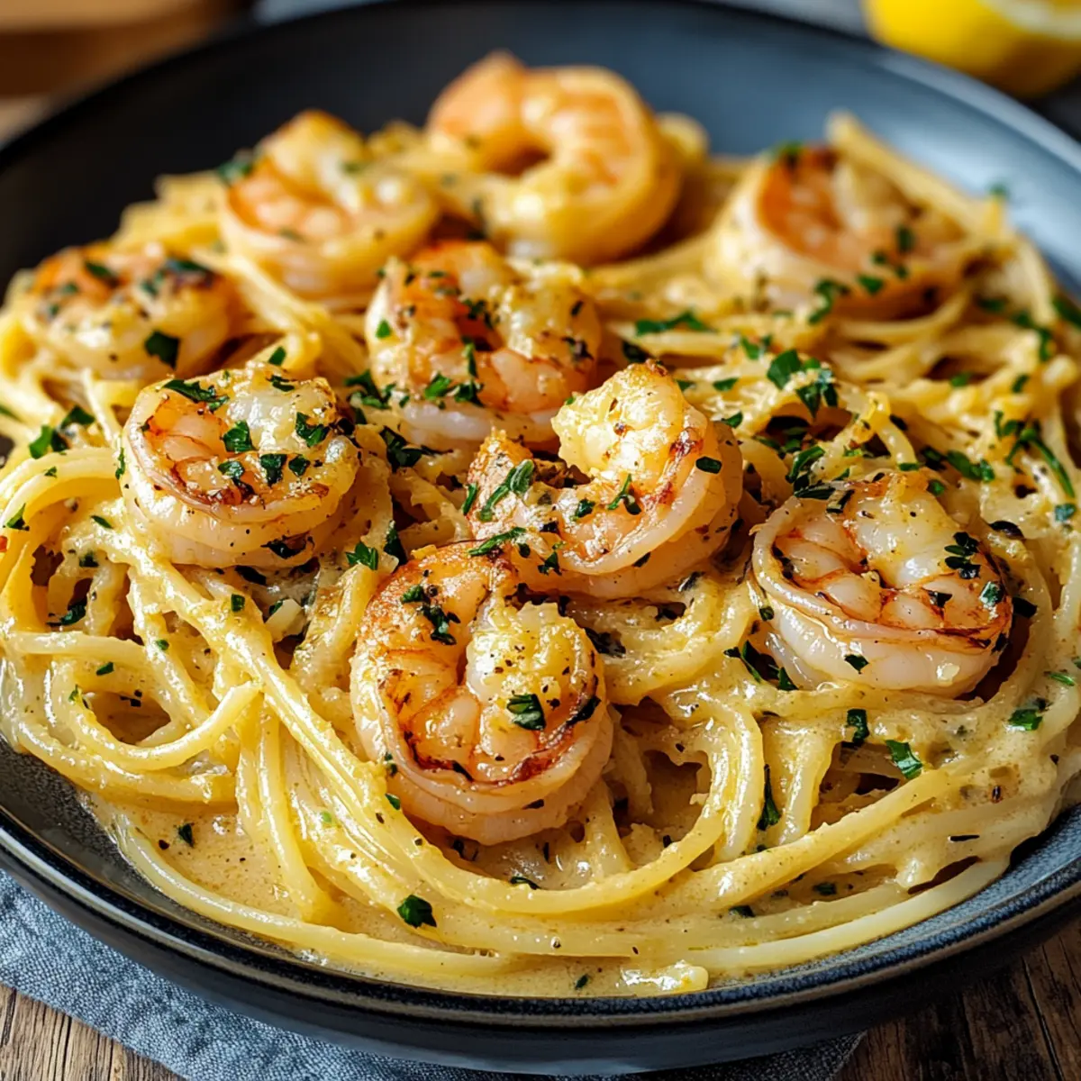 Old Bay Garlic Shrimp Pasta