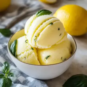 Lemon Basil Sorbet