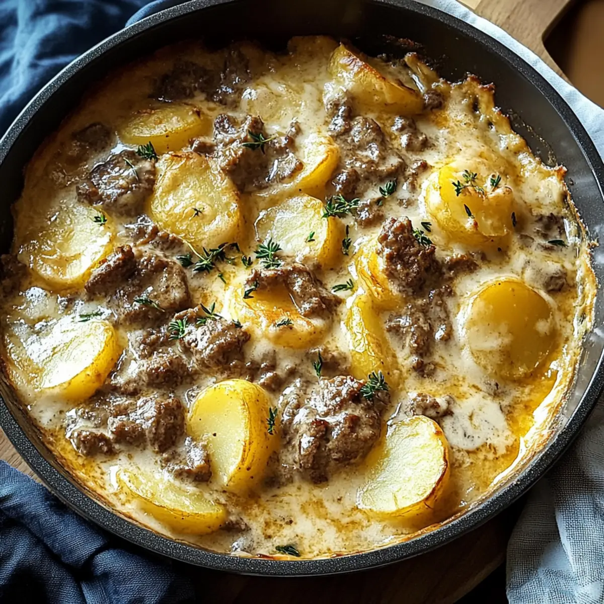 Creamy One-Pot Beef and Potato Casserole
