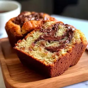 Decadent Nutella Swirl Banana Bread