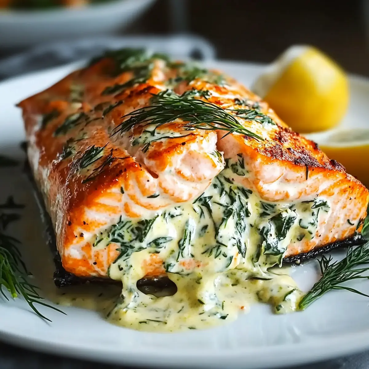 Stuffed Salmon with Cream Cheese
