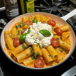 Spicy burrata rigatoni