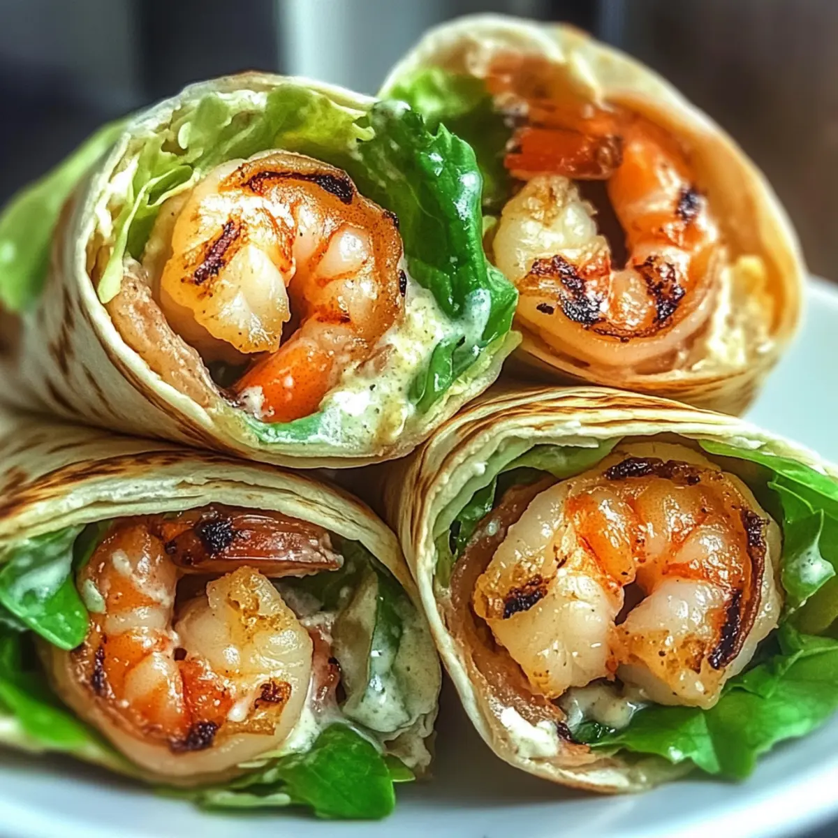Grilled Shrimp Caesar Wraps